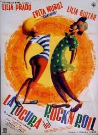 a poster of a couple of people dancing