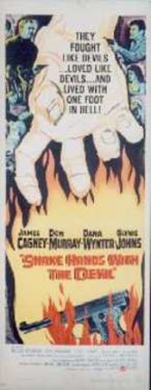 a movie poster with a hand on fire