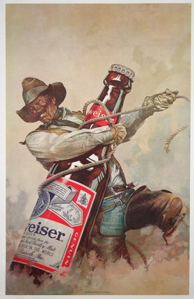 a man holding a beer bottle