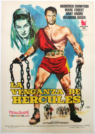 a poster of a man with chains