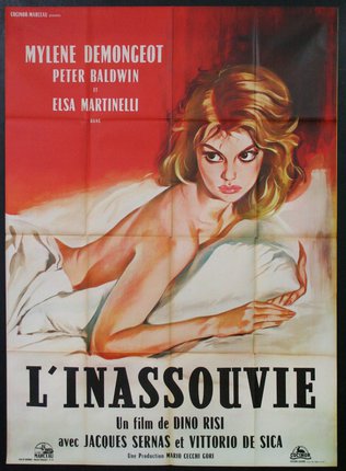a poster of a woman lying on a bed