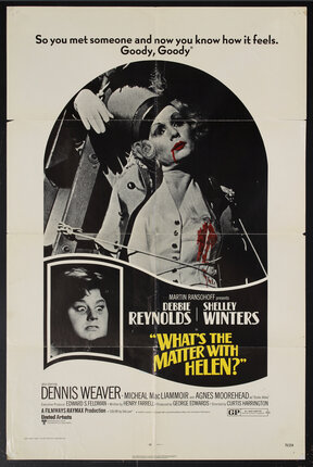 a movie poster with a woman in a costume dripping blood from her mouth and chest