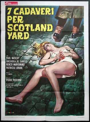 a movie poster of a woman lying on the ground