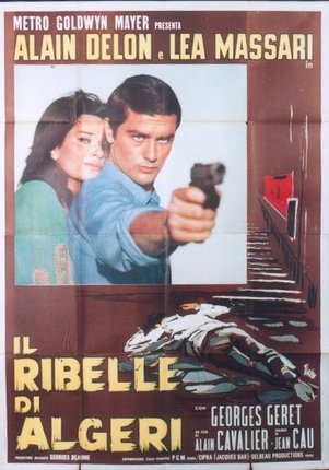 a movie poster of a man and woman pointing a gun