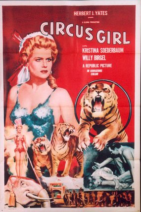 a poster of a circus girl