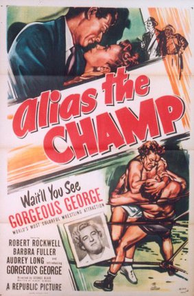 a movie poster with a man wrestling