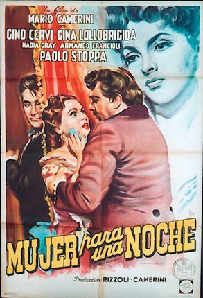 a movie poster with a man holding a woman