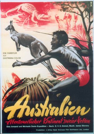 a poster of a man and a kangaroo