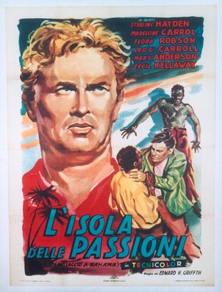 a poster of a man with a man in a red shirt