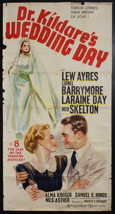 a movie poster with a man, a woman, and a bride