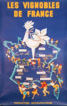 a poster with a map of the country