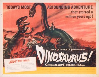 a movie poster with dinosaurs