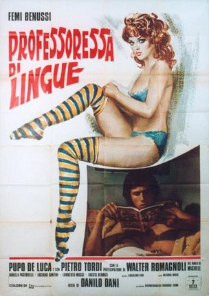a poster of a woman and a man reading