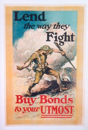 a poster of a soldier with a rifle