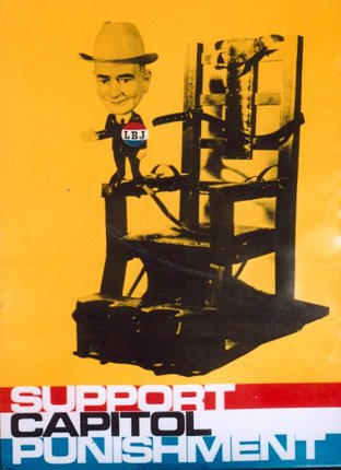 a poster with a man on a chair
