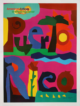 a colorful poster with letters and flowers