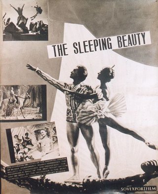 a poster of a ballet dancer and a man dancing