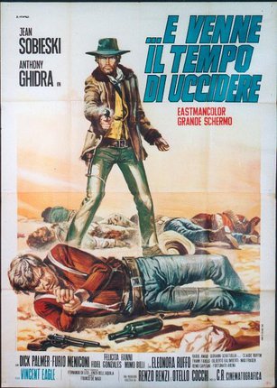 a movie poster with a man holding a gun