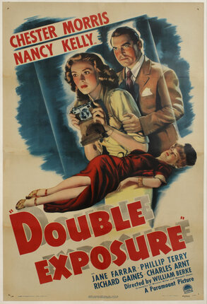 a movie poster of a woman holding a camera