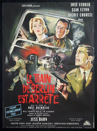 a movie poster with a man and woman pointing guns