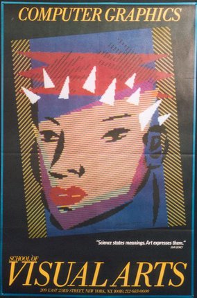 a poster of a woman with spikes on her head