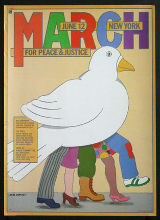 a poster with a bird on it
