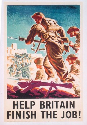 a poster of soldiers fighting with guns