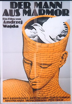 a poster of a man's head with a bird inside of it