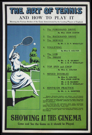 a poster of a tennis player