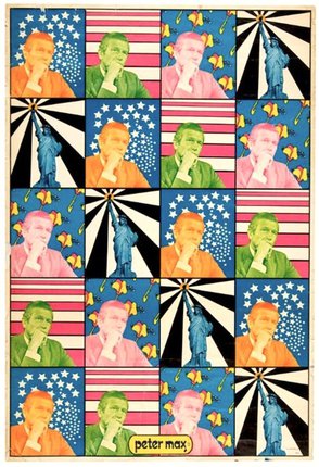 a collage of a man with a flag and statue of liberty