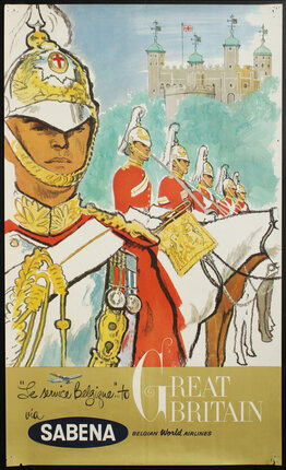 a poster of soldiers on horses