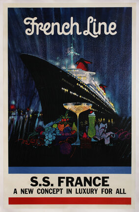 a poster of a cruise ship