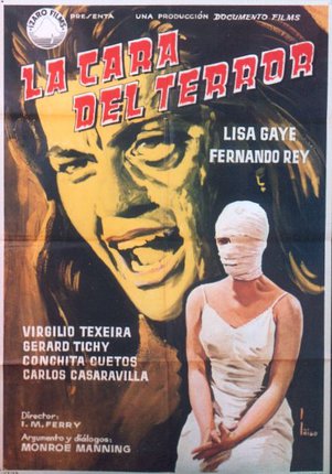 a movie poster with a woman with a bandage on her head