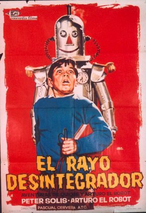 a poster of a boy and a robot