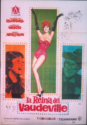 a poster of a woman in a red leotard