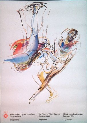a drawing of a couple of dancers