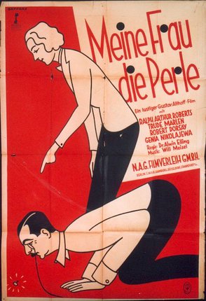 a poster of a man kneeling on a man's back