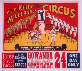 a circus poster with zebras and zebras
