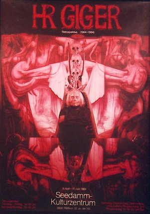 a poster with a man sitting on a throne