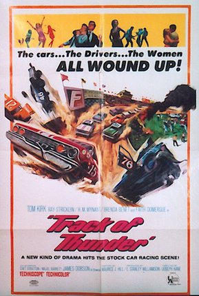 a movie poster with cars crashing into the road