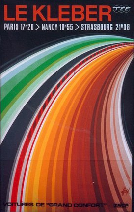 a colorful lines on a road
