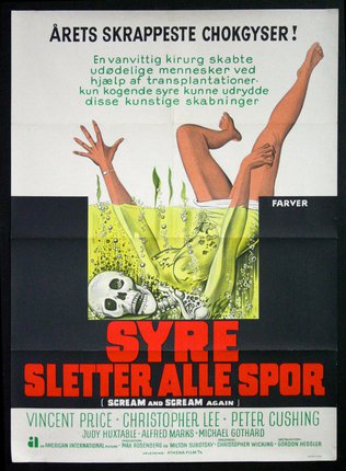 a movie poster with a skull and legs