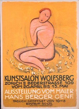 a poster of a woman sitting in water