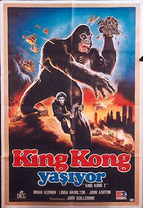 a movie poster with a gorilla and a monkey