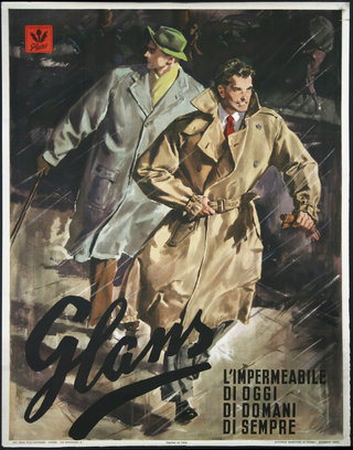 a poster of men wearing trench coats