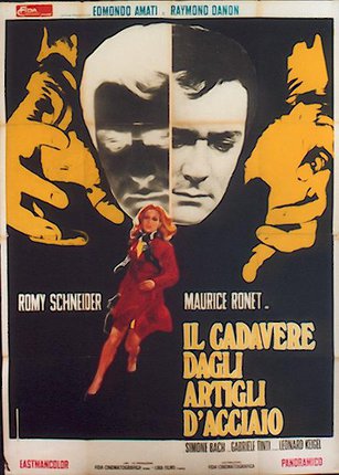 a movie poster with a woman in a red coat