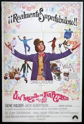 a movie poster with a man in a purple jacket and a hat with his arms out