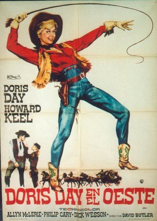 a poster of a woman in a cowboy hat