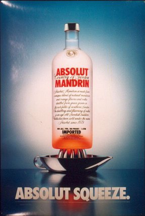 a bottle of absolut mandrin