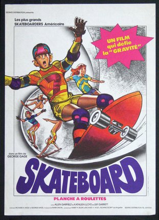 a movie poster of a man riding a skateboard